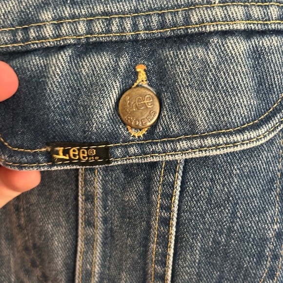 Vintage Lee Storm Rider Denim Jacket Corduroy Collar Lined Made in USA VTG - Picture 10 of 13